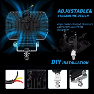 LED фар универсален 12V 24V